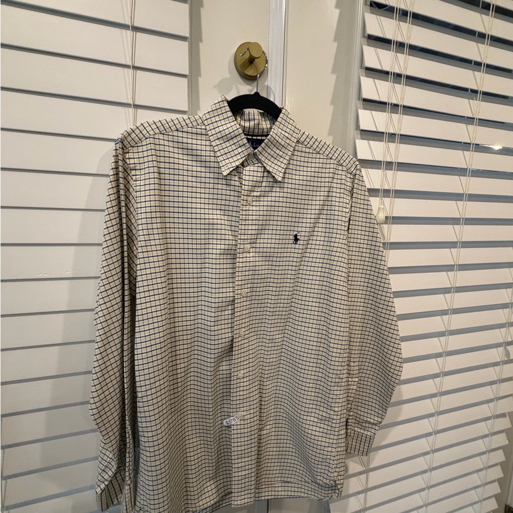 Ralph Lauren Yellow and Navy Plaid Shirt